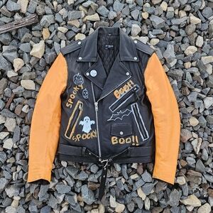 HALLOWEEN TOWN LEATHER JACKET